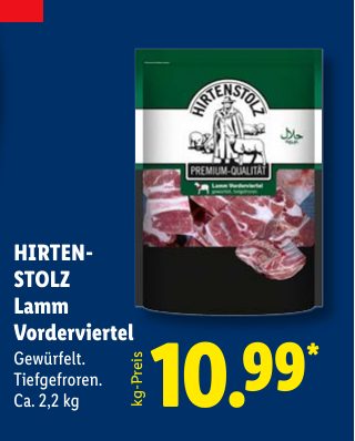HIRTEN- STOLZ Lamm Vorderviertel
