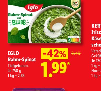 IGLO Rahm-Spinat