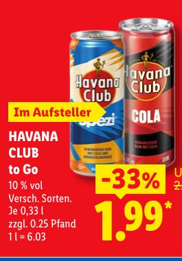 HAVANA CLUB to Go