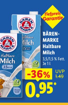 BÄREN- MARKE Haltbare Milch