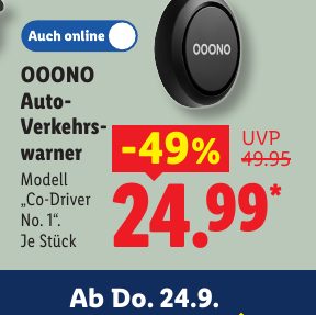 OOONO Auto- Verkehrs warner
