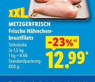 METZGERFRISCH Frische Hähnchen brustfilets
