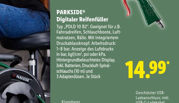 PARKSIDE® Digitaler Reifenfüller