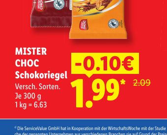 MISTER CHOC Schokoriegel