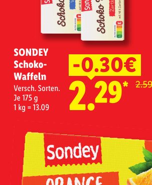 SONDEY Schoko- Waffeln