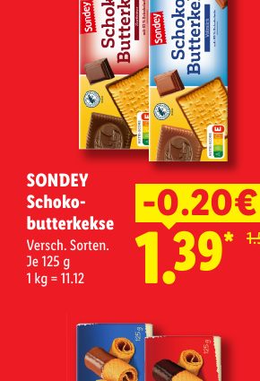SONDEY Schoko- butterkekse