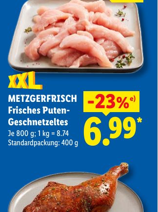 METZGERFRISCH Frisches Puten- Geschnetzeltes