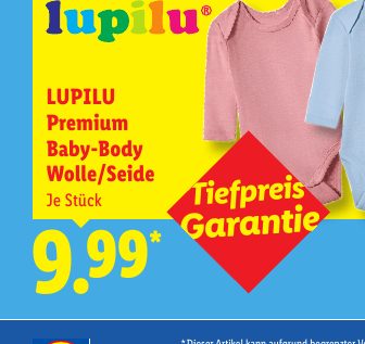 LUPILU Premium Baby-Body Wolle/Seide