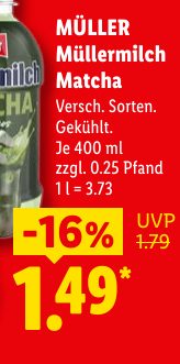 MÜLLER Müllermilch Matcha
