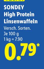 SONDEY High Protein Linsenwaffeln