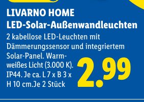 LIVARNO HOME LED-Solar-Außenwandleuchten