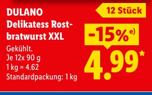 DULANO Delikatess Rost- bratwurst XXL
