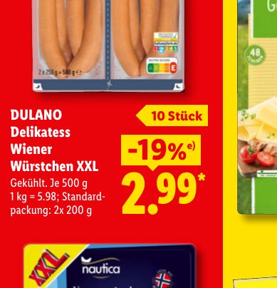 DULANO Delikatess Wiener Würstchen XXL