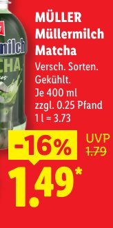 MÜLLER Müllermilch Matcha