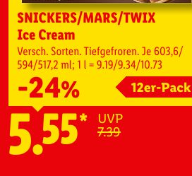 SNICKERS/MARS/TWIX Ice Cream