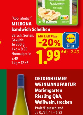 MILBONA Sandwich Scheiben