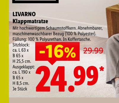 LIVARNO Klappmatratze