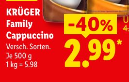 KRÜGER Family Cappuccino