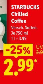 STARBUCKS Chilled Coffee