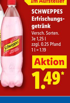 SCHWEPPES Erfrischungs getränk