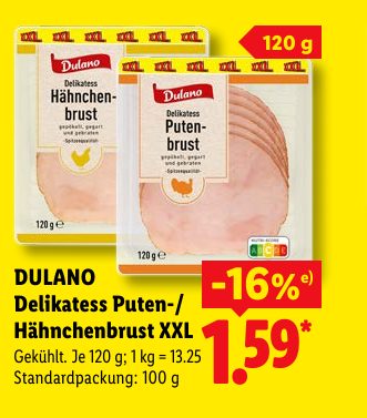 DULANO Delikatess Puten-/ Hähnchenbrust XXL