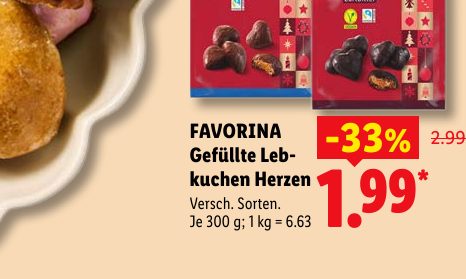 FAVORINA Gefüllte Leb kuchen Herzen
