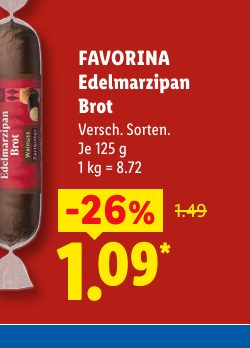 FAVORINA Edelmarzipan Brot