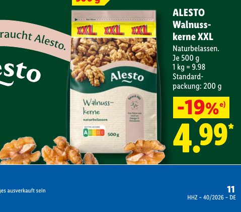 ALESTO Walnuss kerne XXL