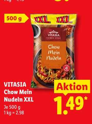 VITASIA Chow Mein Nudeln XXL