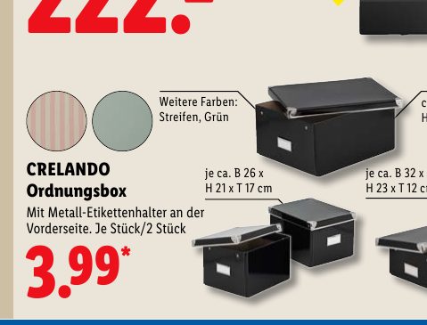 CRELANDO Ordnungsbox