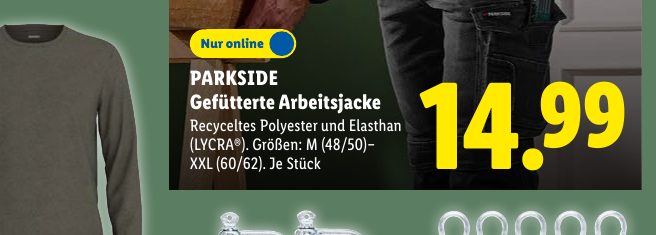 PARKSIDE Gefütterte Arbeitsjacke