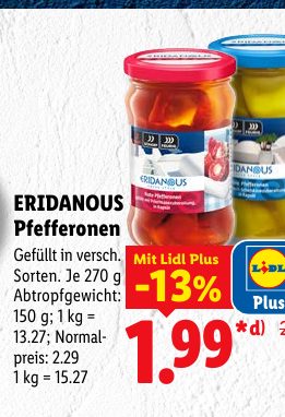 ERIDANOUS Pfefferonen