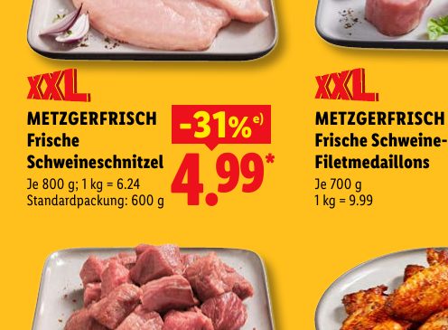 METZGERFRISCH Frische Schweineschnitzel
