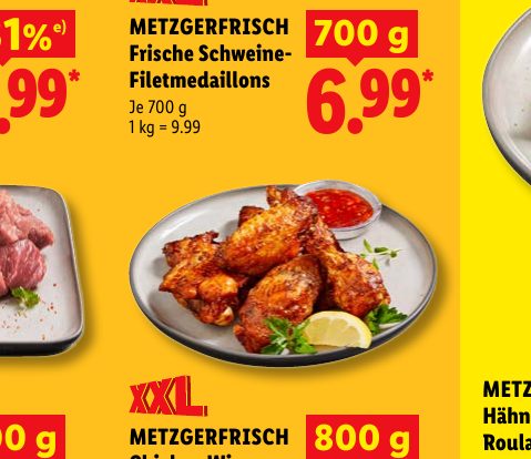 METZGERFRISCH Frische Schweine- Filetmedaillons