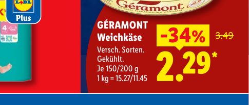 GÉRAMONT Weichkäse