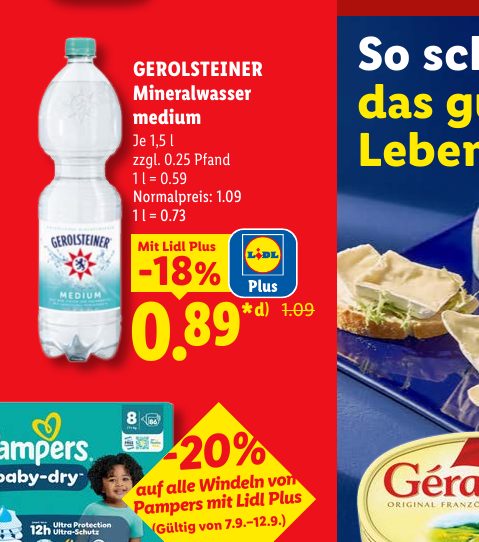 GEROLSTEINER Mineralwasser medium
