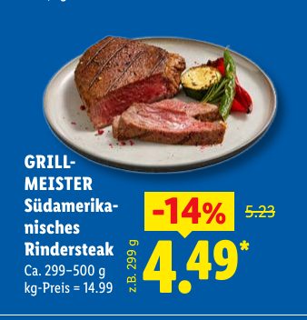 GRILL MEISTER Südamerika nisches Rindersteak