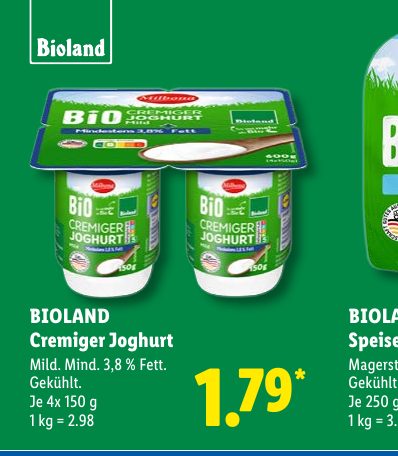 BIOLAND Cremiger Joghurt
