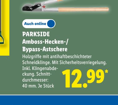 PARKSIDE Amboss-Hecken-/ Bypass-Astschere