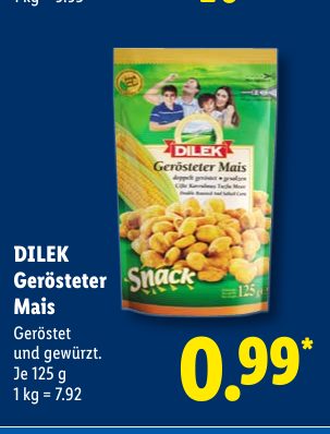 DILEK Gerösteter Mais