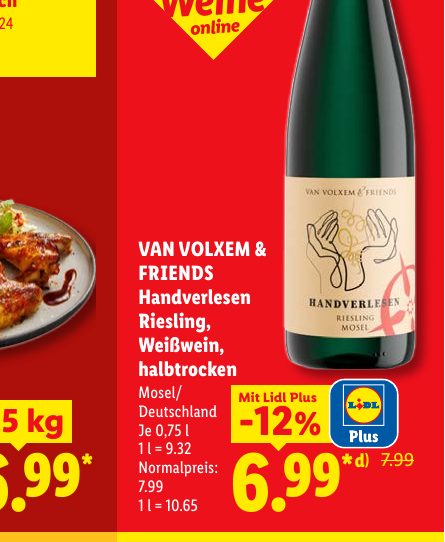 VAN VOLXEM & FRIENDS Handverlesen Riesling, Weißwein, halbtrocken