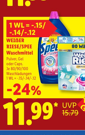 WEIßER RIESE/SPEE Waschmittel