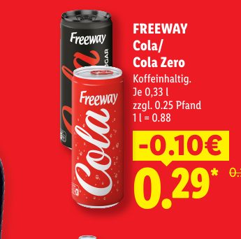 FREEWAY Cola/ Cola Zero