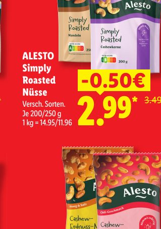 ALESTO Simply Roasted Nüsse