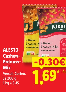 ALESTO Cashew- Erdnuss- Mix