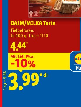 DAIM/MILKA Torte