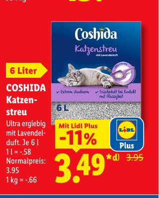 COSHIDA Katzen streu