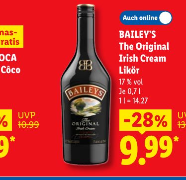 BAILEY’S The Original Irish Cream Likör