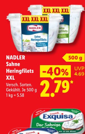 NADLER Sahne Hering filets XXL
