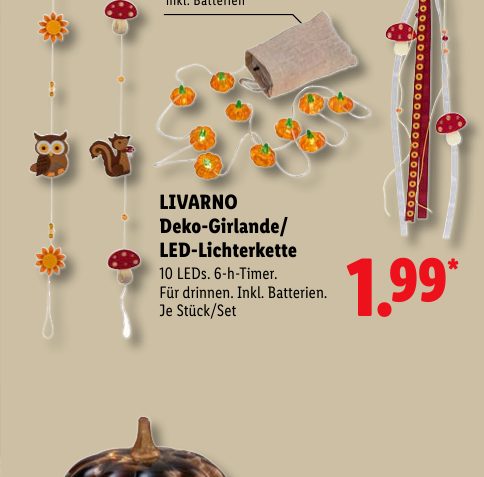 LIVARNO Deko-Girlande/ LED-Lichterkette